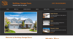 Desktop Screenshot of northbaygaragedoors.com