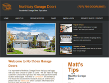 Tablet Screenshot of northbaygaragedoors.com